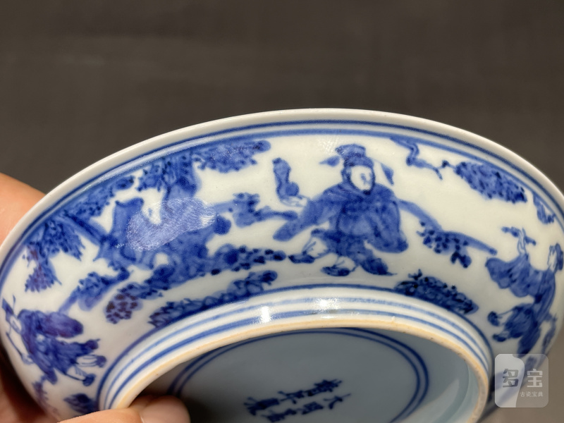 明嘉靖 青花外青花高仕内穿花凤纹盘 - 图9